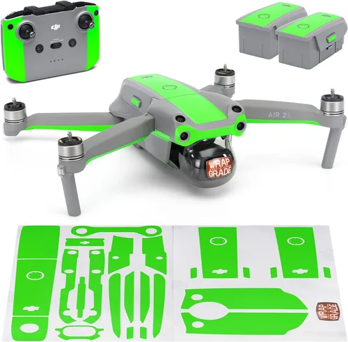 Vista 18 de WRAPGRADE Funda compatible con DJI Air 2S Color de acento B (Airforce Silver)