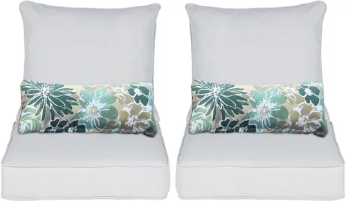 Vista 31 de Aoodor Cojín para Silla al Aire Libre, 55.9 x 61 cm Resistente al Agua, Resistente a la Decoloración, Cojines de Asiento de Patio de Olefina