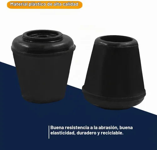 Vista 3 de BokWin Tapas para patas de silla, 16 unidades, 1/2 pulgada, color negro