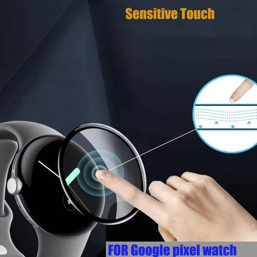 Vista 5 de Paquete de 4 protectores de pantalla diseñados para Google Pixel Watch, película de TPU, protección de relojes inteligentes sin burbujas para Google