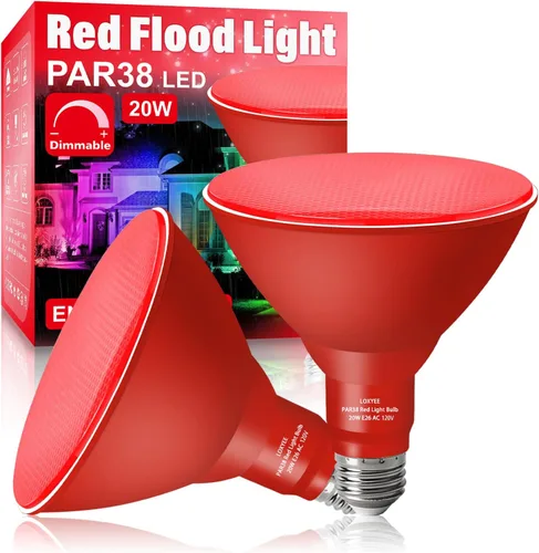 Vista 21 de PAR38 Bombillas LED de inundación para exteriores, paquete de 2 unidades, regulables 20 W (equivalente a 200 W) bombillas de inundación de base E26