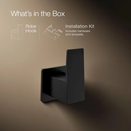 Vista 9 de Kohler 26636-BL Honesty® - Gancho para bata, color negro mate