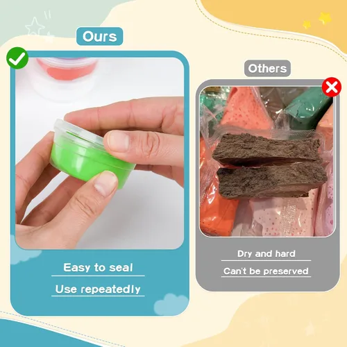 Vista 5 de GAGAtoad - Kit de plastilina de secado al aire, 36 colores, ultra ligera, con tablero de presión, herramientas de modelado de plástico, con libro