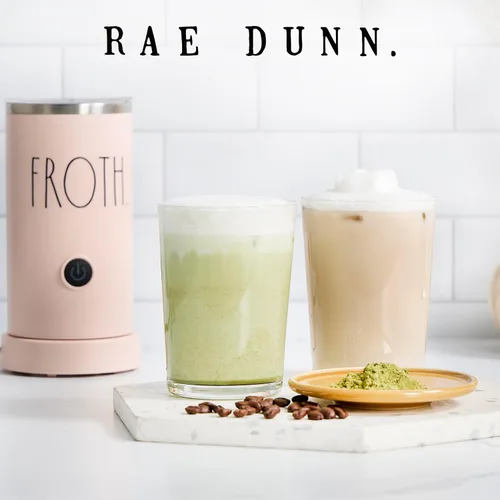 Vista 6 de Rae Dunn Espumador de Leche Eléctrico y Vaporizador - Elegante Vaporizador Automático y Espumador de Leche, Calentador de Leche