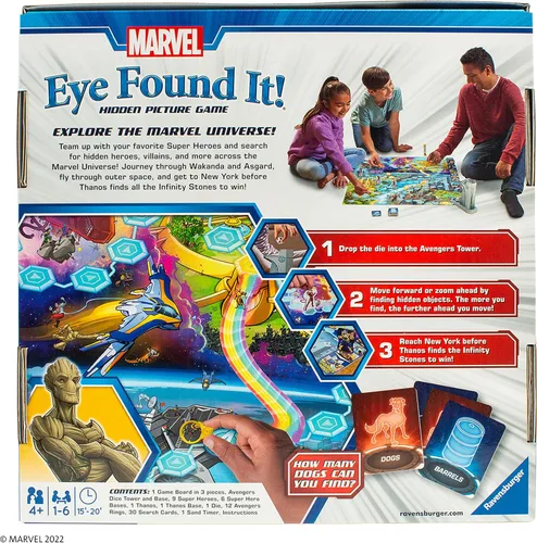 Vista 9 de Ravensburger Marvel Eye Found It! Juego de mesa - Juego de rompecabezas atractivo para niños y adultos Presenta personajes queridos de Marvel