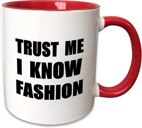 Vista 12 de 3dRose Trust Me I Know Fashion - Fun Fashionista And Designer Humor - Taza divertida, 11 onzas, color negro