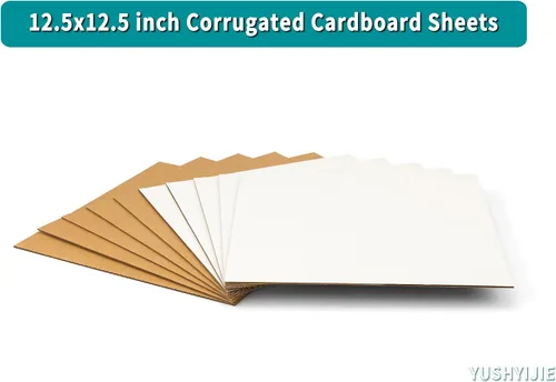 Vista 7 de Corrugated Cardboard Sheet, LP Insert Pad, 12.5x12.5 inch, 25-PCS for 12" Vinyl Record Shipping, Mailing, Packaging, DIY Crafts, Art, 1/8" Thick