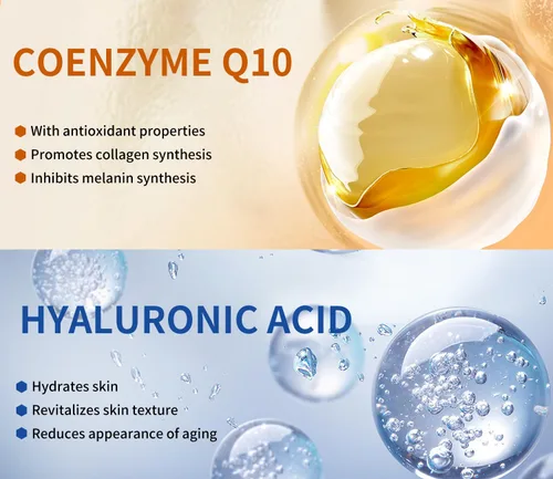 Vista 6 de Paquete de 10 mascarillas faciales de colágeno, mascarillas faciales para el cuidado de la piel con coenzima Q10 Retinol antienvejecimiento