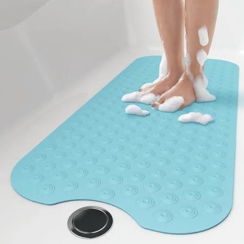 Vista 10 de OTHWAY Alfombrilla de baño sin ventosa: tapete de baño extra largo de 39 x 16 pulgadas, perfecto para bañeras ordinarias o reacabadas │Hecho de goma