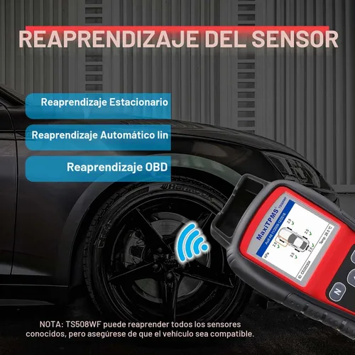 Vista 6 de Autel MaxiTPMS TS508WF TPMS herramienta de programación, WiFi reiniciar y restablecer