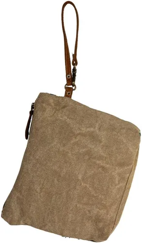 Vista 5 de Bolso de cuero occidental para mujer - Bolso de mano de lona reciclada