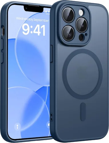 Vista 250 de FNTCASE - Funda para iPhone 16 Pro: magnética, mate, translúcida, de grado militar, protectora contra caídas, resistente, fina, duradera y a prueba