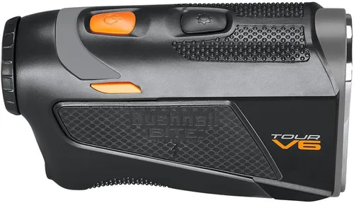 Vista 3 de Bushnell Golf Tour V6 Telémetro láser Patriot Pack – Visual JOLT, montaje magnético, rango de 1300 yardas, aumento 6X, IPX6 resistente a