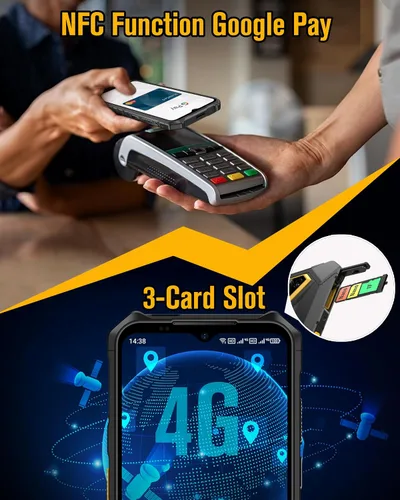 Vista 6 de Ulefone Armor X13 - Teléfonos celulares resistentes Android 15, cámaras de 50MP+24MP+8MP desbloqueado, 12+64GB de almacenamiento, pantalla de 6.52