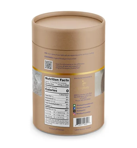 Vista 4 de Cristal de sal original del Himalaya, sal culinaria granulada fina para cocinar, preparar alimentos y salud con 84 minerales traza (1 paquete)
