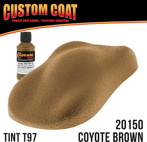 Vista 2 de Revestimiento personalizado estándar federal color # 25010 marrón coyote T97 revestimiento en aerosol para caja de camión, kit de 2 galones