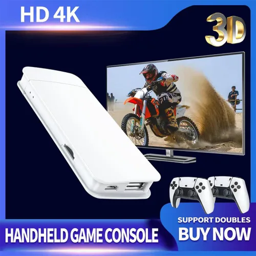 Vista 4 de M15 Retro Game Stick, 4K HDMI Output & Wireless Controller Plug and Play Video Game Console with 30000+ Games, Arcade Game Console (128G)