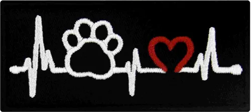 Vista 7 de Eat Play Love for Dog Lover - Parche bordado para perro, chaleco/arneses, insignia, gancho y bucle, emblema