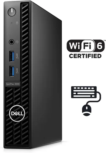 Vista 2 de Dell Optiplex 3000 MFF - Escritorio empresarial Intel Core i5-12500T de 12ª generación, 16 GB de RAM, SSD PCIe de 512 GB, HDMI, Displayport, RJ-45