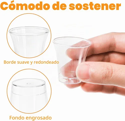 Vista 3 de Bekith Paquete de 1000 vasos de comunión, vasos desechables de plástico para bandejas estándar de comunión sagrada, 0.5 onzas, transparente