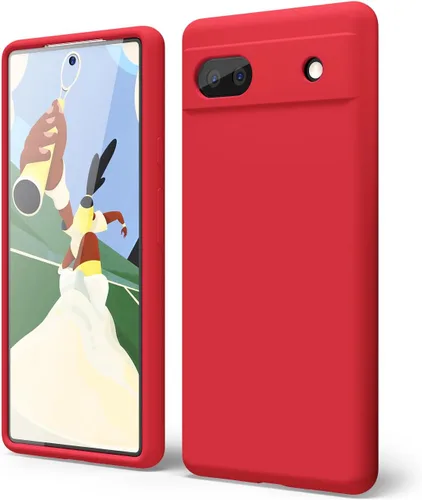 Vista 67 de oakxco para Google Pixel 6A Funda de teléfono de silicona líquida, diseño estético lindo y delgado para mujer y niña, cubierta de gel suave, lisa