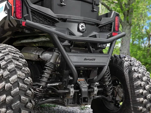 Vista 4 de SuperATV Parachoques trasero para Can-Am Maverick Trail 700/800/1000, tubo de acero de 1.75 pulgadas, revestimiento en polvo, sin obstrucción