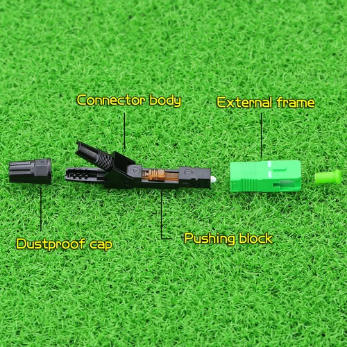 Vista 2 de 10 unids FTTH SC APC Cable de fibra óptica Conector rápido Adaptador de conexión fría rápida para red CATV