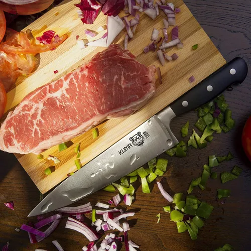 Vista 6 de KUMA Cuchillo de chef multiusos (juego de 3) – Cuchillo de chef afilado fuera de la caja – Cuchillo de chef de 8 pulgadas para tallar, cortar