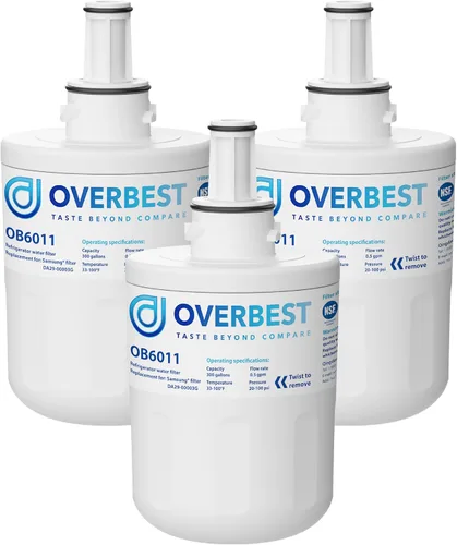 Vista 10 de Overbest Filtro de agua OB6011, repuesto para Samsung® DA29-00003G