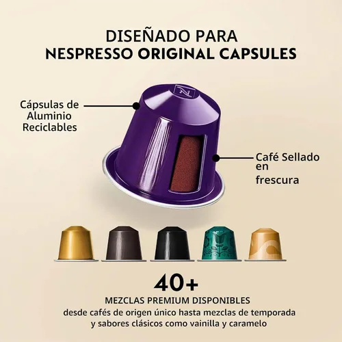 Vista 7 de Nespresso Original, Capriccio, tostado medio, 50 cápsulas de espresso