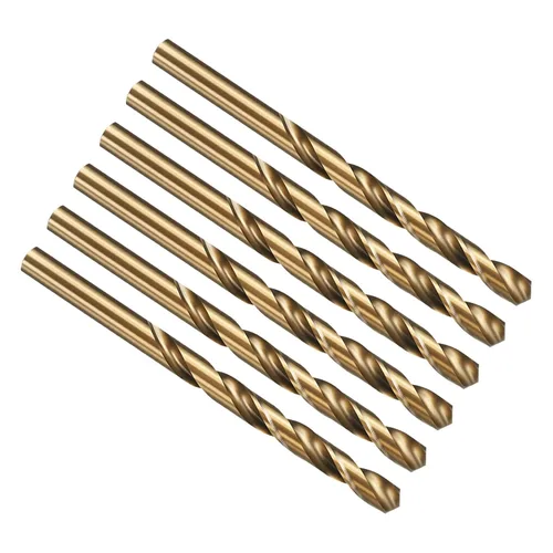 Vista 198 de PATIKIL Broca Jobber de 0.039 in, vástago recto M35 cobalto 5% acero de alta velocidad 135° acabado dorado para metal duro de acero inoxidable - 2