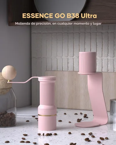Vista 2 de Cocinare ESSENCE GO B38 - Molinillo de café ultra manual, con estuche de transporte, capacidad de 1.06 onzas, rebabas GhostEdge Ultra Burr y 80