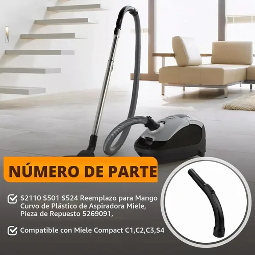 Vista 2 de S2110 S501 S524 Reemplazo para manguera de mango de plástico al vacío Miele