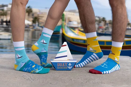 Vista 4 de Rainbow Socks Calcetines novedosos para hombre y mujer - Calcetines marinos - 3 pares