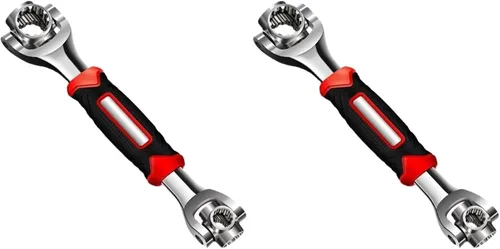 Vista 4 de Llave universal 52 en 1 llave de vaso multifunción con cabezal giratorio de 360 grados, herramienta de llave inglesa para reparación de autos