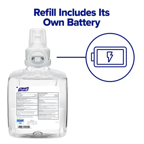 Vista 3 de Purell CS8 - Recambio de espuma de jabón saludable, sin fragancia, 2 unidades x 40.6 fl oz -7874-02
