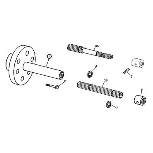Vista 6 de RAParts T42183 - Buje de transmisión de bomba hidráulica compatible con John Deere, compatible con JD 350B 350C 350D 355D 400G +