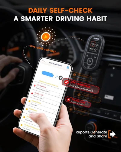 Vista 9 de ANCEL BD330 OBD2 Escáner Bluetooth (Actualizado BD310 para BMW) Herramienta de diagnóstico de sistema completo con registro de batería, función