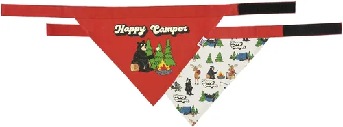 Vista 7 de Lazy One Bandana para perro, bandanas reversibles de algodón para todos los tamaños de perro, lado oscuro, estrellas (lado de la corteza, S)