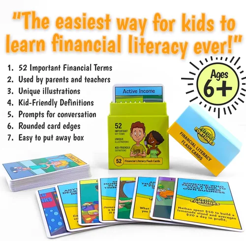 Vista 4 de Tarjetas didácticas de educación financiera para niños Aprenda dinero y habilidades de gasto Recurso de educación financiera para niños