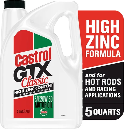 Vista 6 de Castrol GTX Classic 20W-50 Aceite de motor convencional, 1 cuarto de galón, paquete de 6