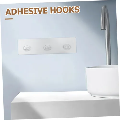 Vista 4 de 4pcs PE Shower Shelf Adhesive Hooks for Bathrooms