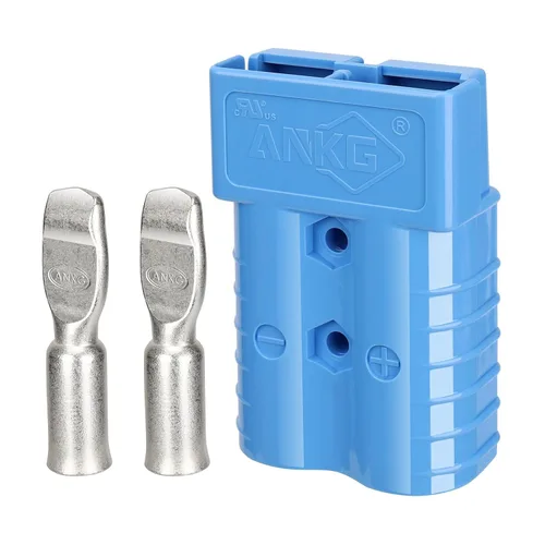 Vista 12 de 2 piezas conector de alimentación de batería de 175 amperios 600 voltios 1/0 AWG (contacto de 1/0AWG, 2 piezas carcasa gris) Kit de conector