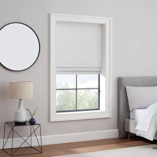 Vista 17 de Eclipse Drew - Persianas romanas para ventanas, sin cordones, 100 % opacas, 23 pulgadas de ancho x 64 pulgadas de largo, reducen el ruido, persianas