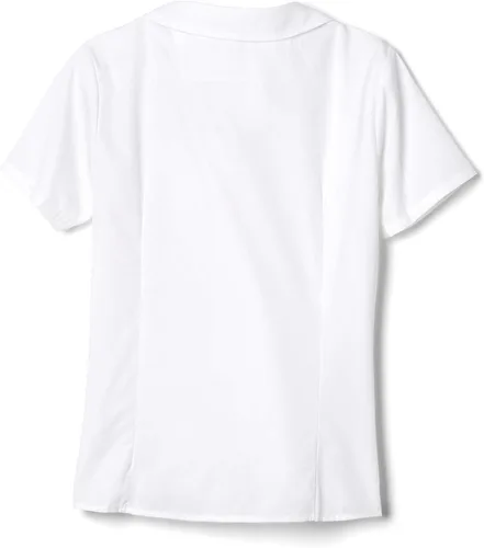 Vista 2 de Las niñas Cuello Peter Pan de manga corta blusa (Amarillo)