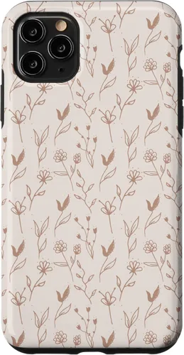 Vista 13 de Beige Tan Wildflower Floral Minimal Flower Boho Case for iPhone 17