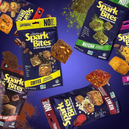 Vista 4 de SPARK BITES – Paquete variado de 6 (uno de cada sabor), sin alérgenos, a base de plantas, aperitivo energético saludable – Una liberación constante