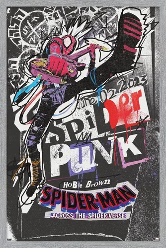 Vista 9 de Marvel Spider-Man: Across The Spider-Verse - Póster de pared de una hoja de Spider-Punk, 22.4 pulgadas de largo x 14.7 pulgadas de ancho, versión