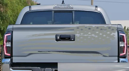 Vista 13 de Adhesivo adhesivo para puerta trasera o ventana de la puerta trasera de Estados Unidos para puerta trasera o camioneta, se adapta a Toyota Tacoma