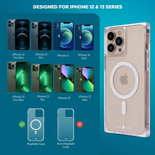 Vista 7 de Case-Mate BLOX - Funda para iPhone 13 Pro, transparente [protección contra caídas de 10 pies] [compatible con MagSafe] Funda magnética para iPhone